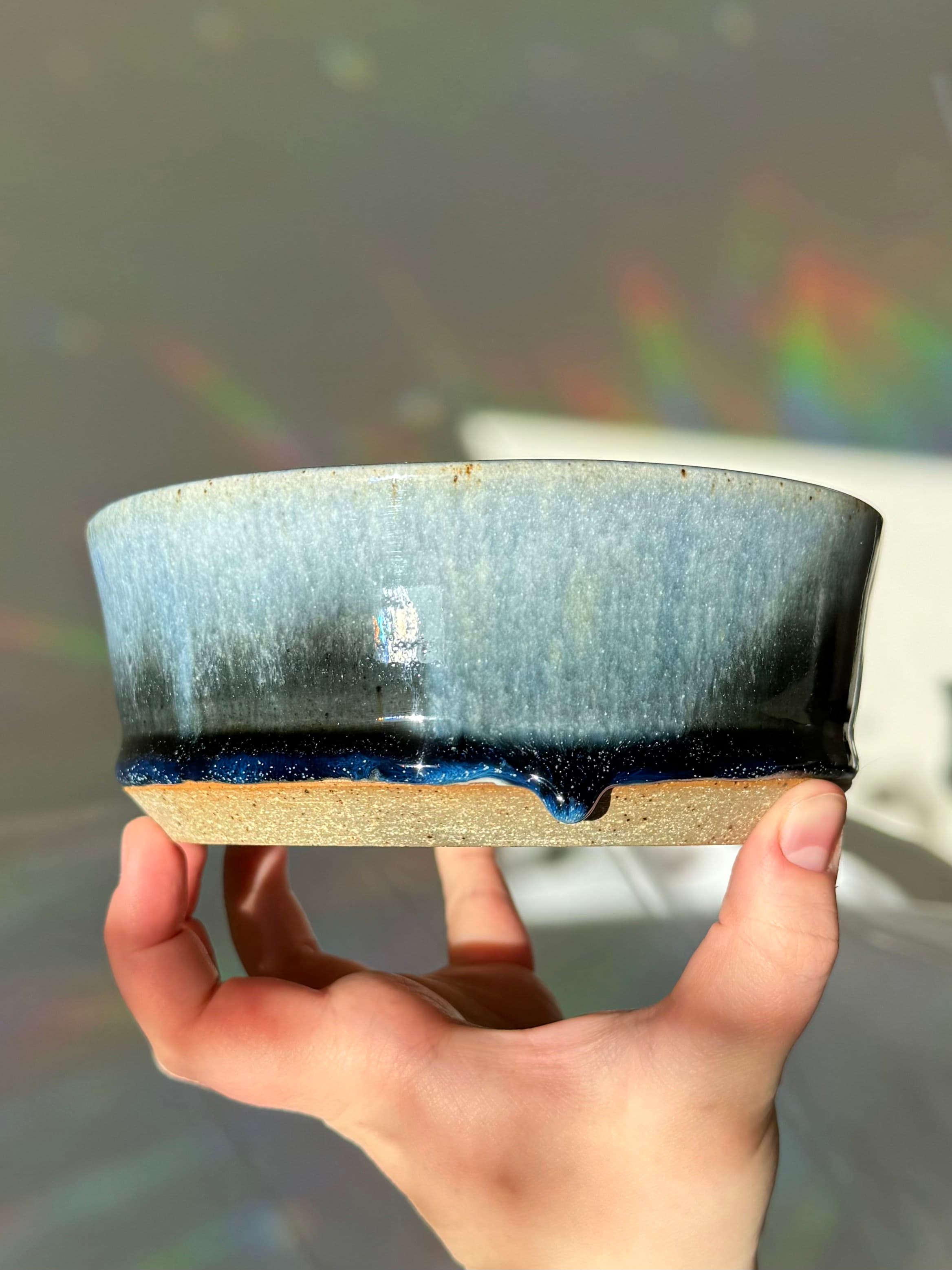 Drippy Blue Bowl